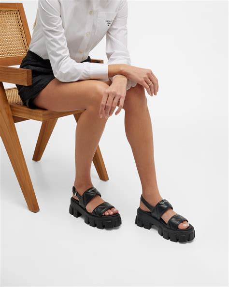 sandals similar to prada|prada chunky heel sandal.